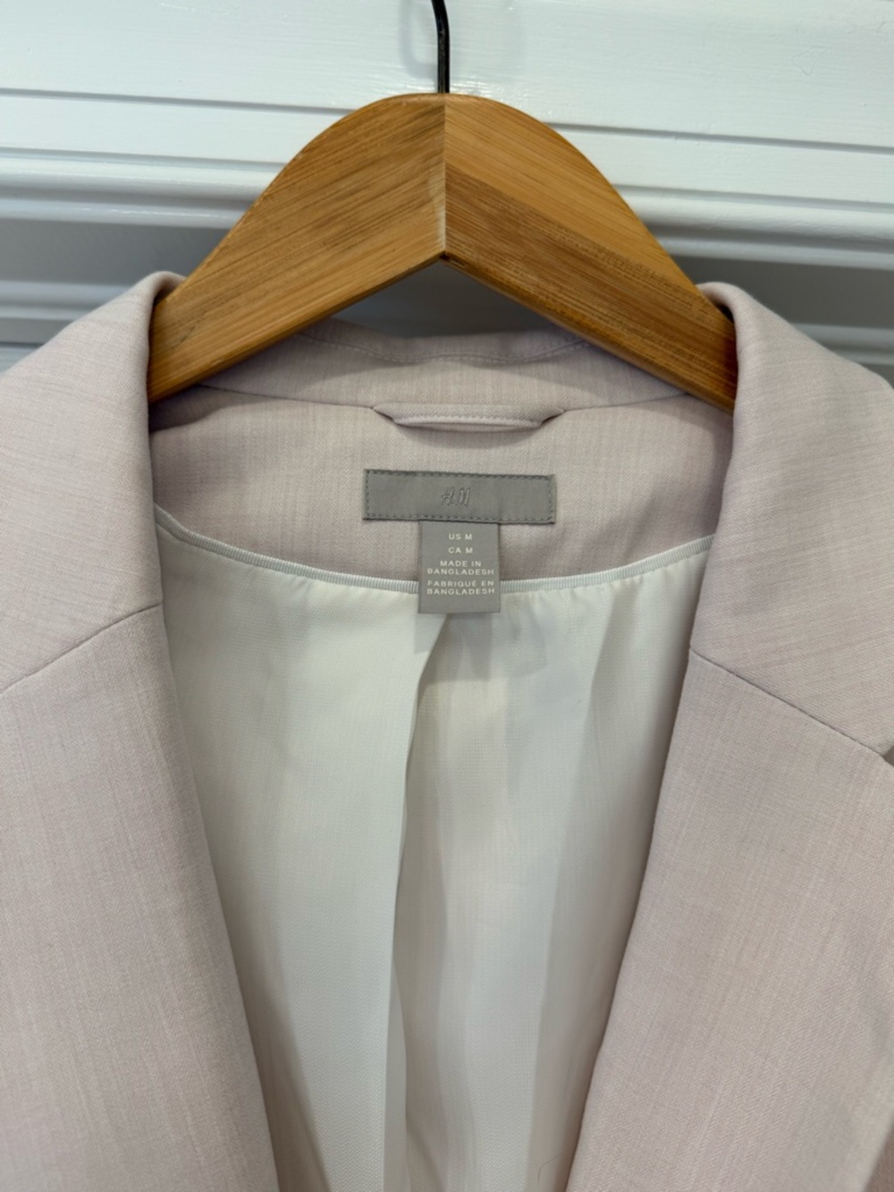 H&M Pale Pink Women's Single-Button Blazer - Picture 2 of 2